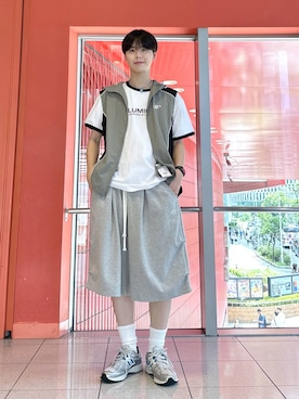 「ALAND（エーランド）のアイテム（トップス）」を使った、dnjsl2l8さん（メンズ・178cm）の夏コーディネート