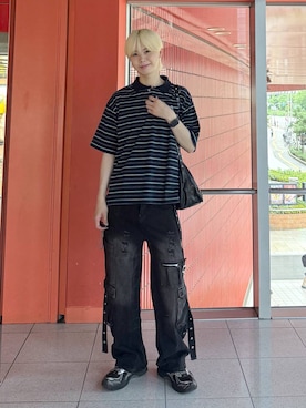 「ALAND（エーランド）のアイテム」を使った、dnjsl2l8さん（メンズ・179cm）の夏コーディネート