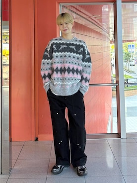 「アイテム（ムートンコート）」を使った、dnjsl2l8さん（メンズ・179cm）の冬コーディネート