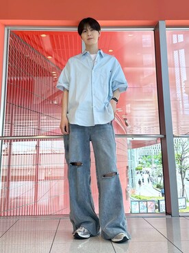 「ALAND（エーランド）のアイテム（シャツ/ブラウス）」を使った、dnjsl2l8さん（メンズ・178cm）の春コーディネート