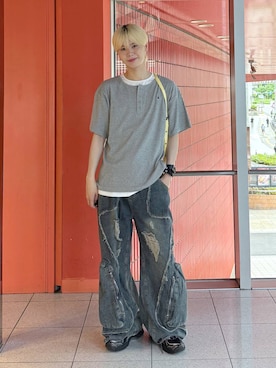 「ALAND（エーランド）のアイテム」を使った、dnjsl2l8さん（メンズ・179cm）の夏コーディネート