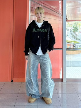 「AMESWORLDWIDE（アメスワールドワイド）のアイテム」を使った、dnjsl2l8さん（メンズ・179cm）の冬コーディネート