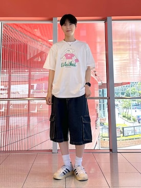 「ALAND（エーランド）のアイテム（パンツ）」を使った、dnjsl2l8さん（メンズ・178cm）の夏コーディネート