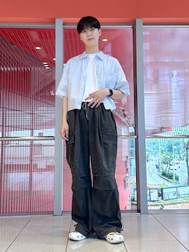 「NOT4NERD（ノットフォーナード）のアイテム（Tシャツ/カットソー）」を使った、dnjsl2l8さん（メンズ・178cm）の夏コーディネート