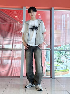 「アイテム（ブルゾン）」を使った、dnjsl2l8さん（メンズ・178cm・20代）の夏コーディネート