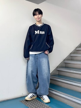 「NOT4NERD（ノットフォーナード）のアイテム（デニムパンツ）」を使った、dnjsl2l8さん（メンズ・178cm）の冬コーディネート