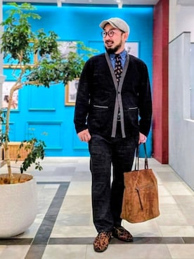 「NOLLEY’S（ノーリーズ）のアイテム」を使った、Toriumiさん（メンズ・177cm）の秋コーディネート