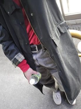 「アイテム（ステンカラーコート）」を使った、ながいさん（メンズ・170cm）の秋コーディネート