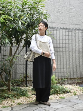 「アイテム（Tシャツ/カットソー）」を使った、おふじさん（レディース・161cm）の秋コーディネート