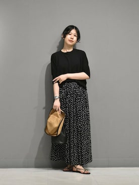 「柄物」｜おふじさん（レディース・161cm）の夏コーディネート