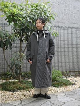 「アイテム（ダウンジャケット/コート）」を使った、おふじさん（レディース・161cm）の秋コーディネート