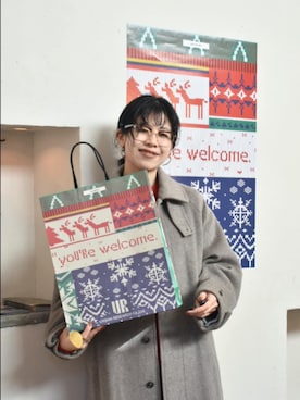 「アイテム（ステンカラーコート）」を使った、おふじさん（骨格ウェーブ・レディース・161cm）の秋コーディネート