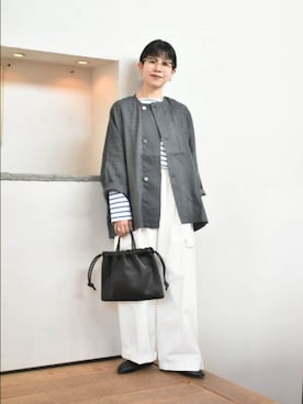 「かぐれ（カグレ）のアイテム」を使った、おふじさん（レディース・161cm）の春コーディネート