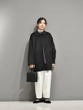 「ナチュラルスタイル」｜「アイテム（その他シューズ）」を使った、おふじさん（レディース・161cm）の冬コーディネート