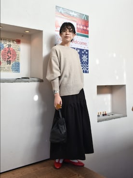 「オトナカジュアル」｜「アイテム（雑貨/ホビー）」を使った、おふじさん（レディース・161cm）の冬コーディネート