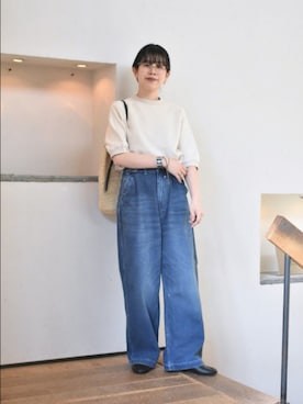 「かぐれ（カグレ）のアイテム」を使った、おふじさん（レディース・161cm）の春コーディネート