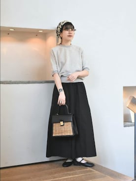 「かぐれ（カグレ）のアイテム（バッグ）」を使った、おふじさん（レディース・161cm）の春コーディネート