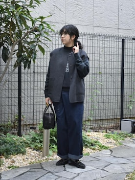 「かぐれ」｜「アイテム（スウェット）」を使った、おふじさん（レディース・161cm）の秋コーディネート