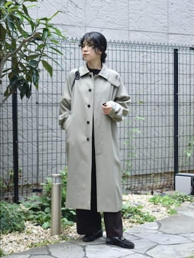 「冬の注目アウター」｜「アイテム（その他アウター）」を使った、おふじさん（レディース・161cm）の秋コーディネート