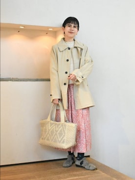 「かぐれ（カグレ）のアイテム」を使った、おふじさん（レディース・161cm）の春コーディネート