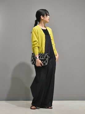 「アイテム（オールインワン・サロペット、ブルー系）」を使った、おふじさん（レディース・161cm）の夏コーディネート