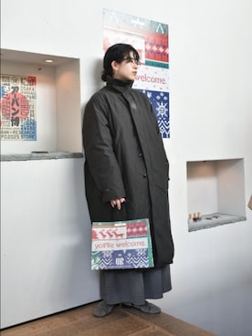 「かぐれ」｜「アイテム（その他アウター）」を使った、おふじさん（レディース・161cm）の冬コーディネート