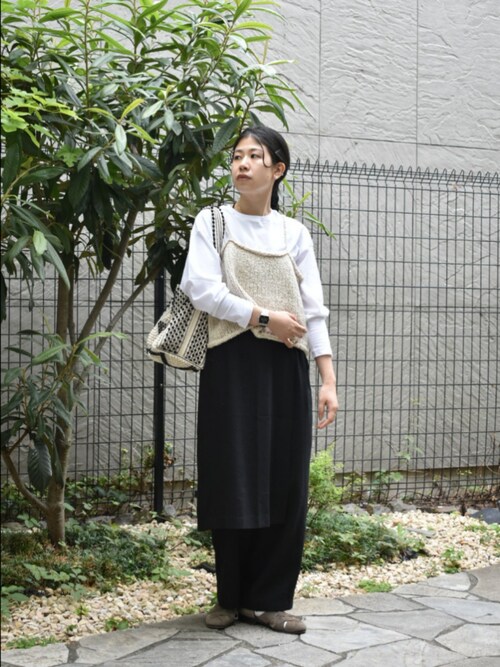 アルパカウールブークレニットキャミソール 4色展開】ブークレニット