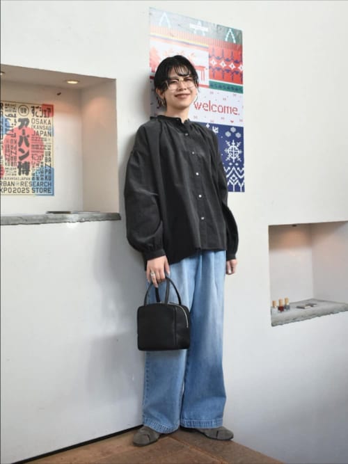 かぐれ　フェードデニムイージーパンツ　ブラック フェードデニムイージーパンツ（デニムパンツ）｜かぐれ（カグレ）の