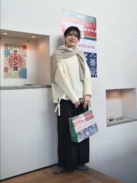 「アイテム（その他トップス）」を使った、おふじさん（レディース・161cm）の冬コーディネート