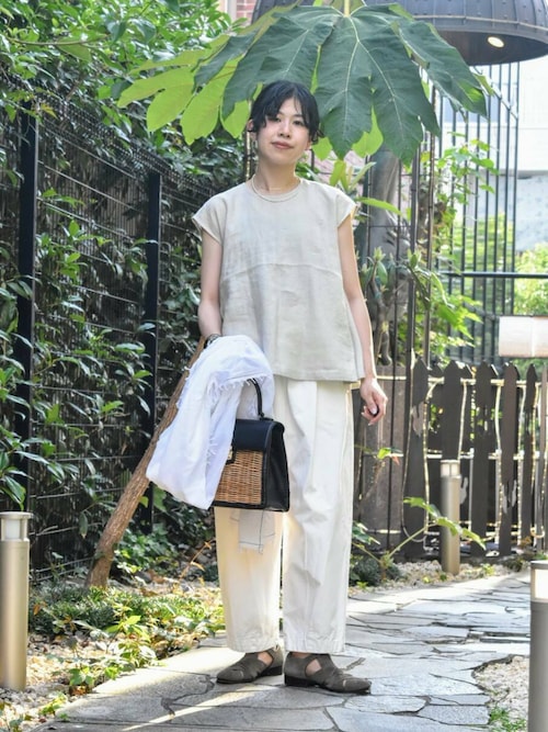 コットンクロップドパンツ