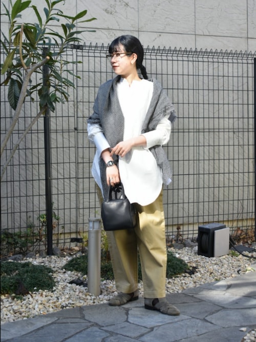 チェックスクエアストール（ストール/ショール）｜かぐれ（カグレ）の