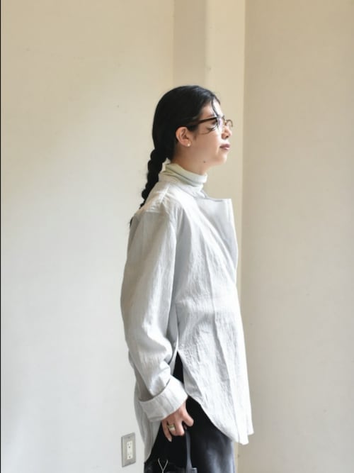 ハイツイストコットンタートルカットソー（Tシャツ/カットソー）｜か