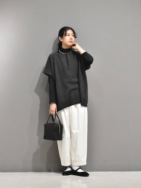 「ナチュラルスタイル」｜「アイテム（その他シューズ）」を使った、おふじさん（レディース・161cm）の冬コーディネート