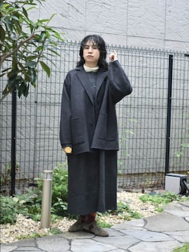 「イチ推しジャケットスタイル」｜「アイテム（トートバッグ）」を使った、おふじさん（レディース・161cm）の秋コーディネート