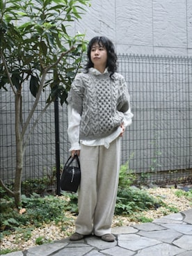 「秋のシャツ着こなし術」｜おふじさん（レディース・161cm）の秋コーディネート