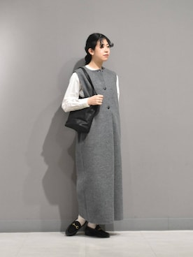 「ブルベ冬×秋カラーコーデ」｜おふじさん（レディース・161cm）の冬コーディネート