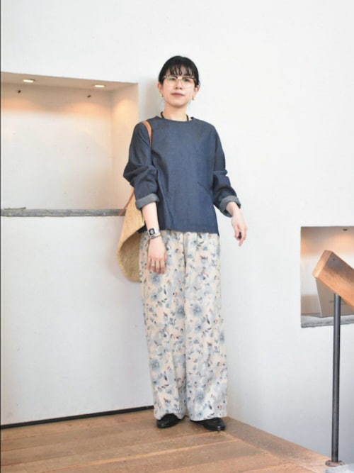 綿麻デニムプルオーバー（シャツ/ブラウス）｜かぐれ（カグレ）の