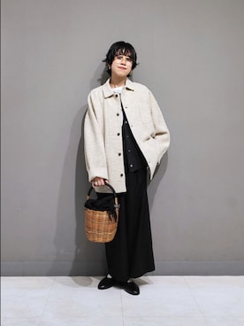 「かぐれ（カグレ）のアイテム（Tシャツ/カットソー）」を使った、おふじさん（レディース・161cm）の秋コーディネート