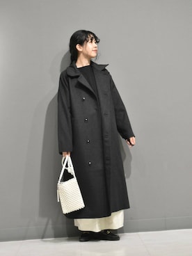「かぐれ」｜「アイテム（ピーコート）」を使った、おふじさん（レディース・161cm）の秋コーディネート