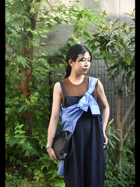 「アイテム（オールインワン・サロペット）」を使った、おふじさん（レディース・161cm）の夏コーディネート