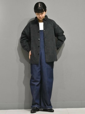 「骨格ウェーブ」｜「アイテム（オールインワン・サロペット）」を使った、おふじさん（レディース・161cm）の夏コーディネート
