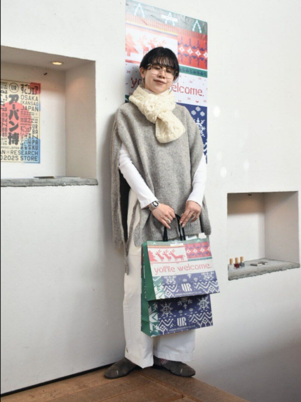 ペルーアランマフラーを使った人気ファッションコーディネート - WEAR