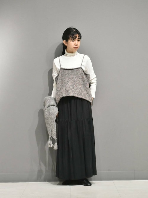 かぐれ カラーネップアルパカニットキャミソール かぐれ カラーネップ