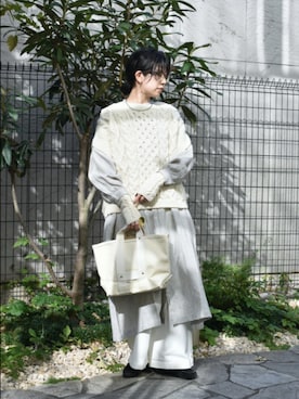 「アイテム（手袋）」を使った、おふじさん（レディース・161cm）の秋コーディネート