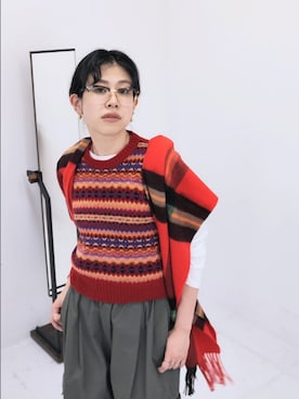 「かぐれ（カグレ）のアイテム（Tシャツ/カットソー）」を使った、おふじさん（レディース・161cm）の秋コーディネート