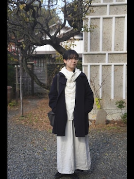 「かぐれ」｜「アイテム（その他アウター）」を使った、おふじさん（レディース・161cm）の冬コーディネート