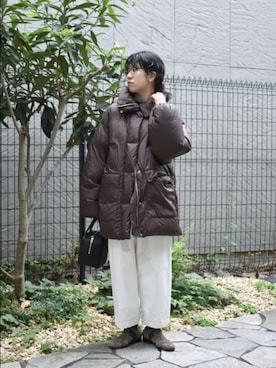 「イチ推しジャケットスタイル」｜「アイテム（トートバッグ）」を使った、おふじさん（レディース・161cm）の秋コーディネート