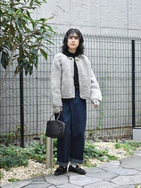 「アイテム（Tシャツ/カットソー）」を使った、おふじさん（レディース・161cm）の秋コーディネート