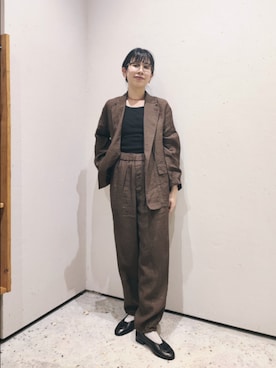 「かぐれ（カグレ）のTO&CO　BELE SHOES（パンプス、ブラック系）」を使った、おふじさん（レディース・161cm）の春コーディネート