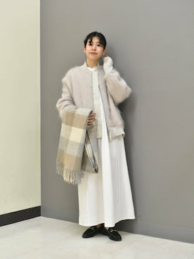 「かぐれ」｜「アイテム（ブルゾン）」を使った、おふじさん（レディース・161cm）の冬コーディネート